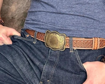 Western Belt Buckle Cowboy Gift Groomsman Personalized Rodeo Belt Buckle for Western Belt Country for Him Men's Belt Accessories Country