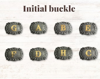 Initial Name Belt Buckle, Personalized Belt Buckle, Groomsman Belt Buckle, Cowboy Belt Buckle, Men's Belt Accessories,