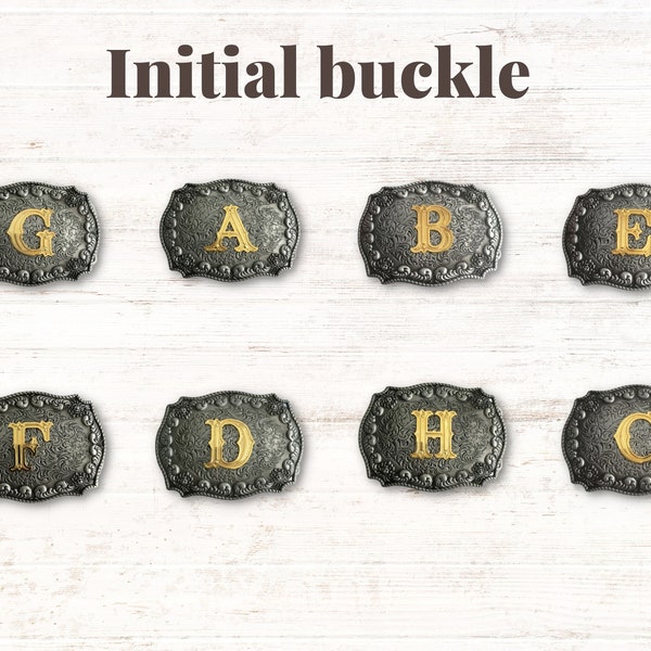 Initial Name Belt Buckle, Personalized Belt Buckle, Groomsman Belt Buckle, Cowboy Belt Buckle, Men's Belt Accessories,