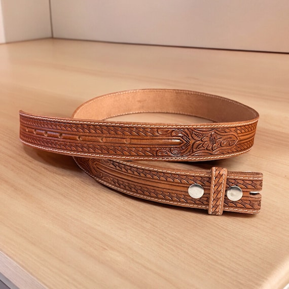 Engraved Personalized Handmade Genuine Leather Cowboy Belt, Custom Belt For Dad, Engraved Leather Belt for 3rd Anniversary