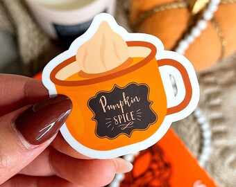 Fall Autumn Sticker | Pumpkin Spice Sticker | Vinyl Waterproof Sticker | Gift for Sticker Lovers | Cute Pumpkin Spice Sticker