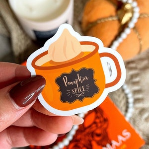 Herbst Herbst Sticker | Kürbis Gewürz Sticker | Vinyl Wasserdichter Aufkleber | Geschenk für Sticker Liebhaber | Süßer Kürbis Gewürz Sticker