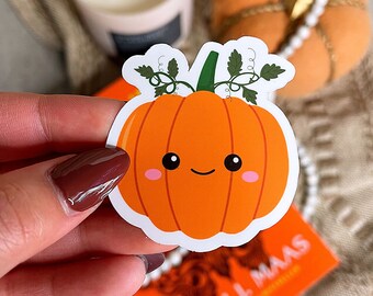 Fall Autumn Sticker | Pumpkin Spice Sticker | Vinyl Waterproof Sticker | Gift for Sticker Lovers | Cute Pumpkin Sticker
