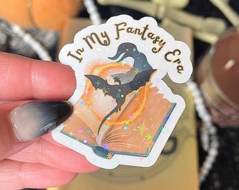 Bookish Sticker | BookTok Sticker | Vinyl Waterproof Sticker | Gift for Book Lovers | In My Fantasy Era Sticker | Fantasy Sticker