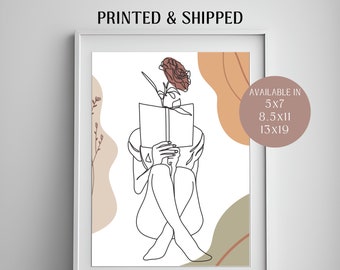Bookish Wall Art Print | Floral Book Bookish Print | Book Wall Art | Bookish Poster | Bookish Gifts for Book Lovers