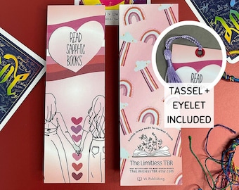 Segnalibro Bookish Pride / Segnalibri BookTok fatti a mano / Cartoncino/Segnalibro laminato / Regalo per gli amanti dei libri / LGBTQ+ - Leggi libri saffici