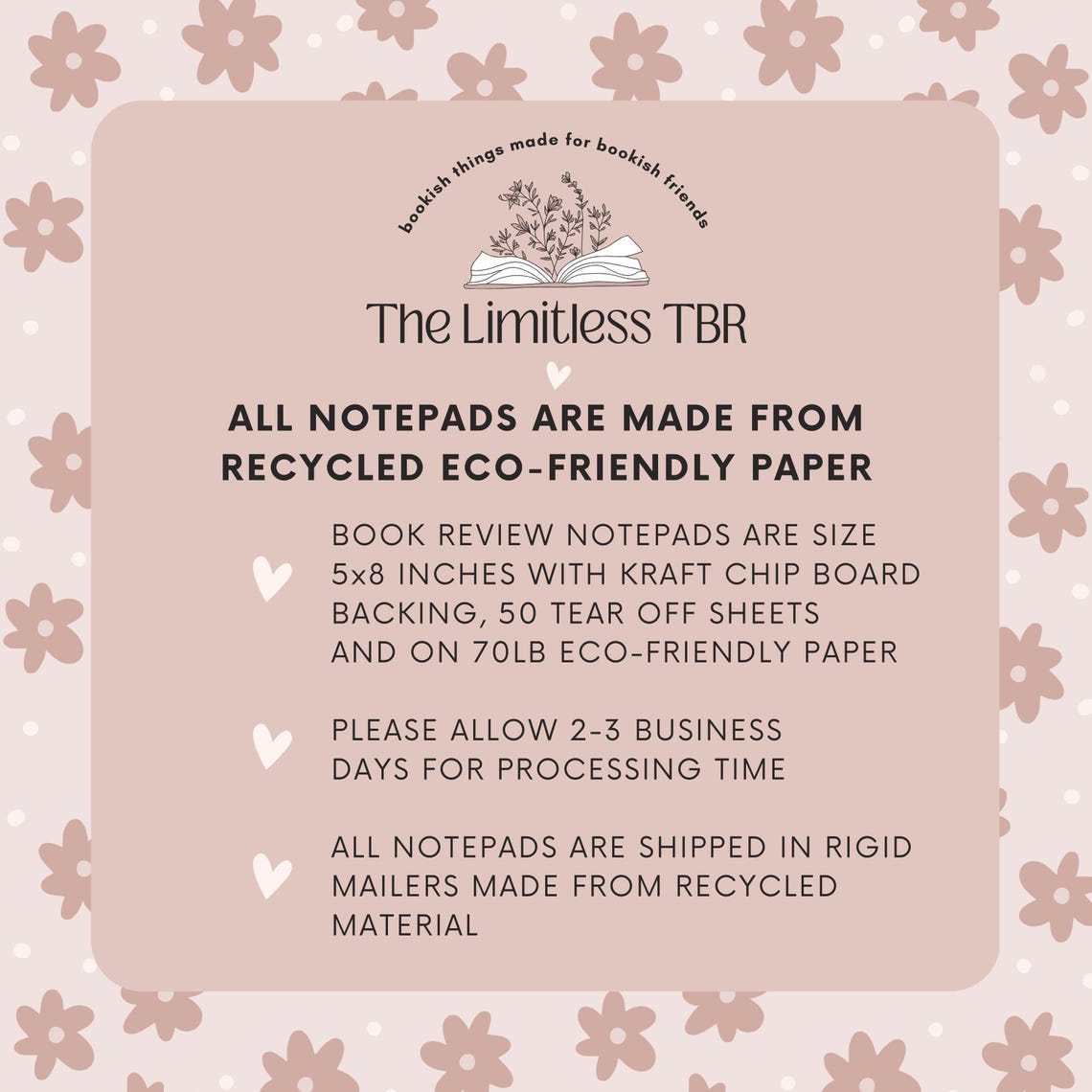 Book Review Notepad | Bookish Notepad, 5x8 Memo Pad With Chipboard ...