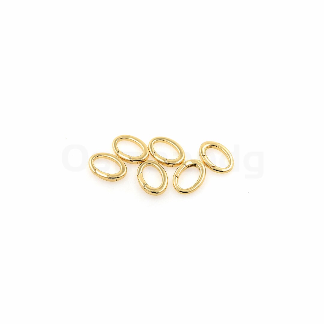 50 Fermoirs Mousquetons Plaqués Or 24K - 15mm, Acier Inoxydable, Pour Bijoux DIY
