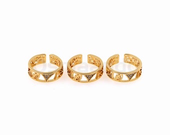 18K Gold Filled Evil Eye Ring,Minimalist Ring,Ladies Ring,Adjustable Ring,DIY Jewelry Making