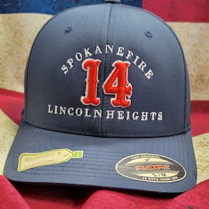 Fire Fighter Station Number with Department, Puff Embroidery, Personalized FF Caps, Work Hats