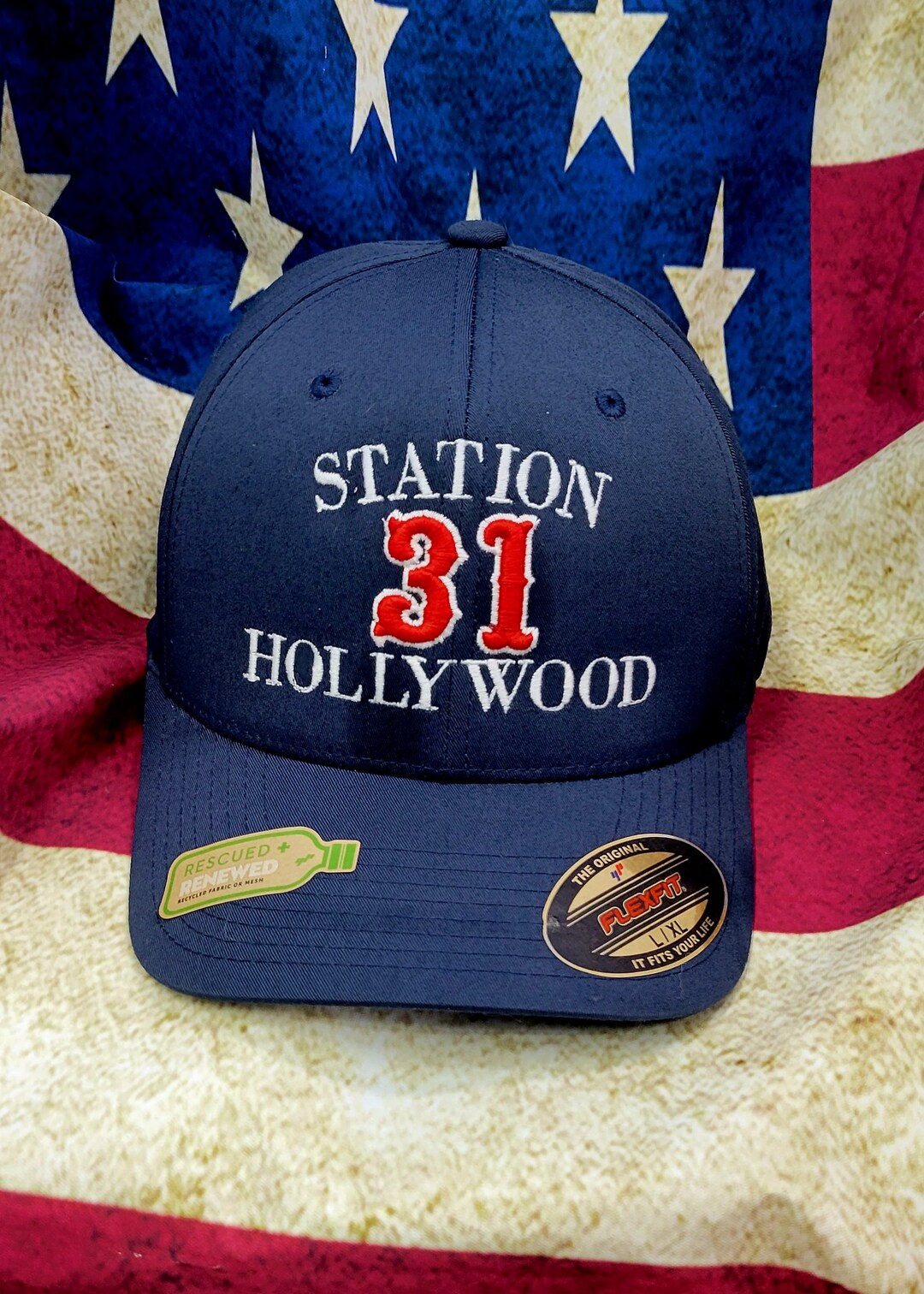 Fire Fighter Station Number With Department, Puff Embroidery ...