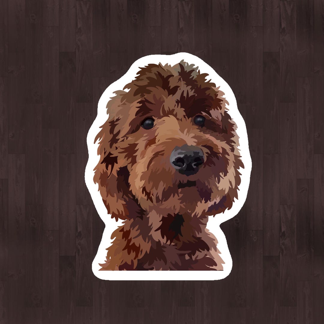 Labradoodle Vinyl Sticker - Etsy