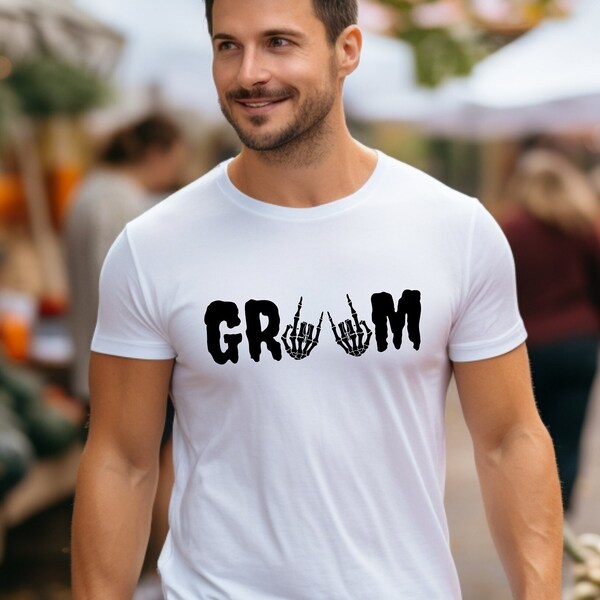 Groom tshirt for halloween wedding shirt October design tshirt October wedding tshirt fall autumn groom shirt