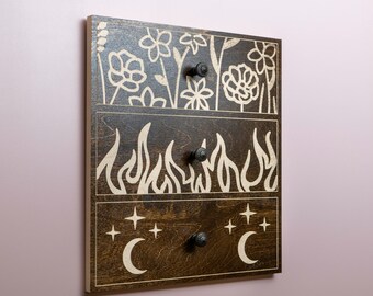 Bookish Wall Decor: Stained Baltic Birch Plywood - Feyre, Nesta, Elain's Dresser