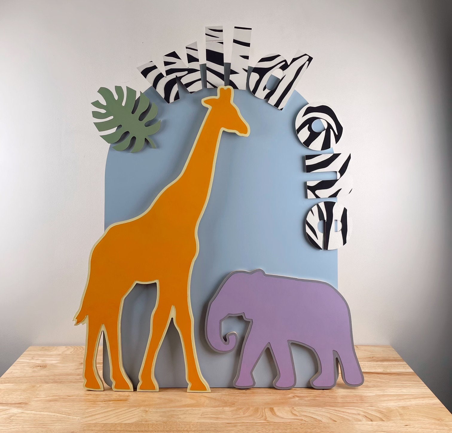 Safari Animal Wood Arch: Kids Zoo Birthday Party Decor - Etsy