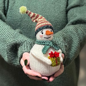 Snögubbe stickmönster