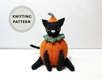 Pumpkin Cat Knitting Pattern