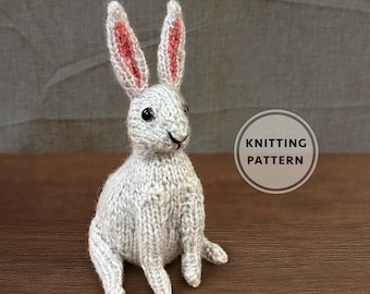 Bunny Knitting Pattern Toy • Rabbit Knit PDF • Soft Bunny Plush ...