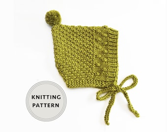 Baby Bobble Bonnet Knitting Pattern