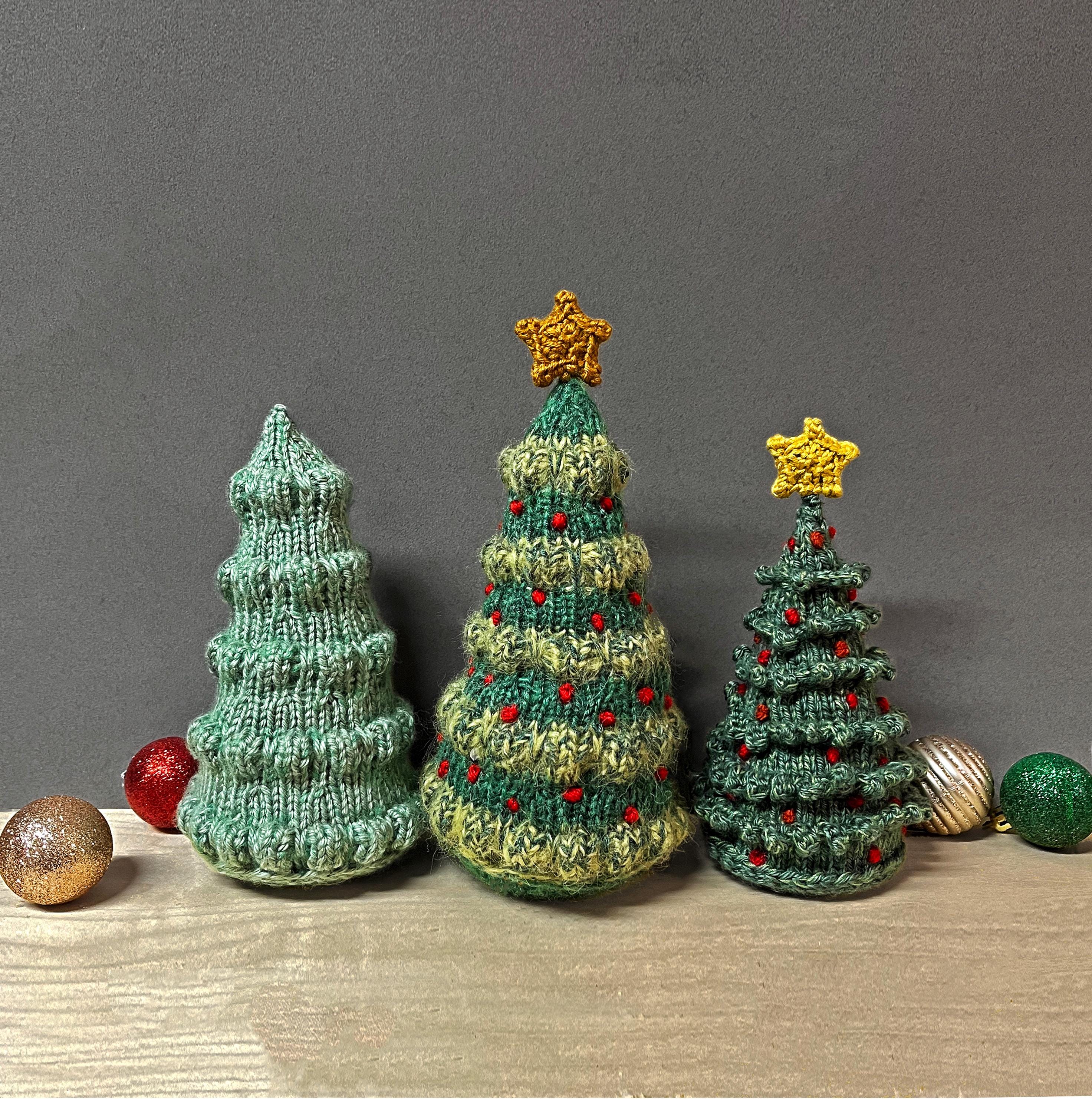 Two Christmas Tree Knitting Patterns - Etsy