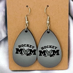 Hockey mom themed earrings for special occasions- Celebrate your favorite hockey fan