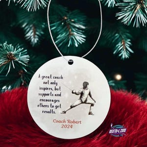 Fencing Coach Ornament - Unique Gift for Fencing Coach