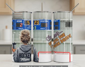 Custom Hockey Mom Tumbler Personalized cup hockey parent travel mug Stainless Steel Mothers Day gift Personalized sports accessory