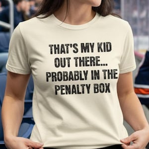 Hockey Parent Shirt Penalty Box Tee Funny Sports Mom Dad Gift Game Day Ice Rink Supporter Apparel Team Fan Cotton Comfort Athletic Wear