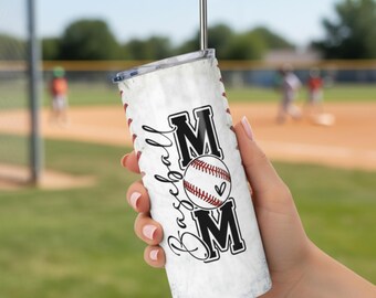 Baseball Mom Tumbler Gift Cup Insulated Travel Mug Game Day Coffee Tumbler Sports Mom Drinkware Baseball Season Gift for Her Team Mom Gift