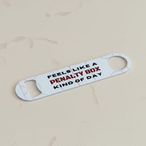 Hockey Bottle Opener Funny Gift Fan Birthday Present Penalty Box Bar Accessory Themed Drink Tool Unique Design Man Cave Essential Item