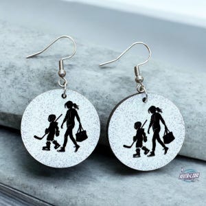 Hockey Mom Drop Earrings: Team Spirit Jewelry