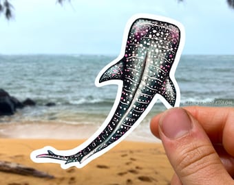 Whale Shark Sticker Pink Blue Whale Shark Decal Ocean Sticker Sea Animal Stickers Shark Surfboard Sticker Skateboard Decal Whale Shark Gift