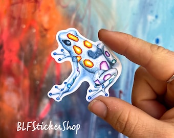 Tree Frog Sticker, Poison Dart Frog Sticker for Water Bottle, Laptop Stickers Frog Phone Sticker, Tree Frog Decal Rainforest Sticker Reptile