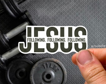 Following Jesus Sticker Bible Decal Faith Sticker Decal Christian Sticker Journal Gift for Christian Vinyl Sticker Men Bible Study Gift Girl