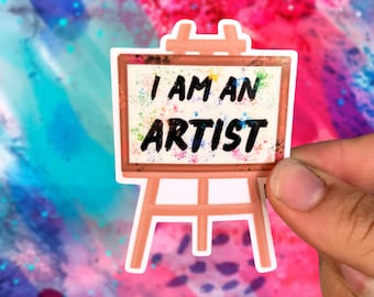 Kunst Staffelei Künstler Aufkleber Geschenk für Künstler Kunst Lehrer Geschenk Kunst Studio Dekor Kunst Aufkleber Kunst Schüler Geschenk Maler Aufkleber Artsy Maler Geschenk