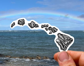 Hawaii Sticker Polynesian Hawaiian Tribal Stickers Hawaii State Sticker Decal Hawaii Bumper Sticker Aloha State Sticker Hawaiian Island Gift