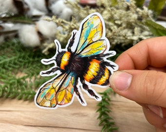 Bumble Bee Vinyl Sticker Be Kind Sticker Honey Bee Sticker Bee Lover Gift Waterproof Decal Bee Art