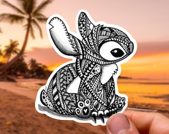Süßer Stich Aufkleber Polynesischer Hawaii-Aufkleber Stammes Hawaii Aufkleber Disney Aufkleber Aloha Ohana Aufkleber Lilo Stitch Geschenk