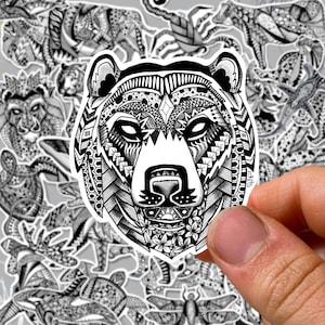 Polynesian Tribal Hawaiian Stickers 808 Hawaii Sticker Vinyl Decal Cool Bumper Sticker Animal Black and White Tribal Decals Beach Stickers