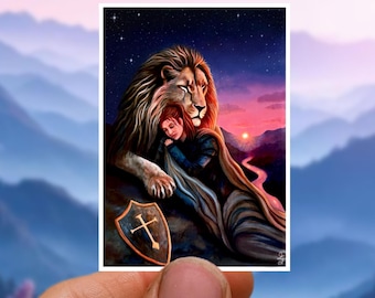 Lion of Judah Sticker, Christian Faith Stickers, Shield of Faith Sticker