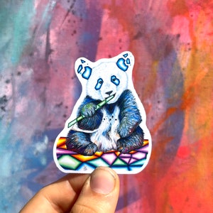 Panda Sticker Cute Panda Bear Sticker for Laptop Panda Decal Hydroflask Vinyl Sticker Waterproof Panda Gift Animal Stickers Panda Art Jewel
