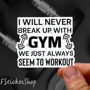 Funny Workout Sticker, Gym Sticker, Fitness Sticker, Weightlifter Bodybuilder Gift, Gym Coach Gift Personal Trainer Gift Fitness Instructor