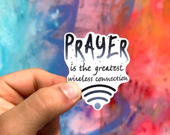 Faith Prayer Sticker, Christian Faith Stickers, Gifts for Christian, Wifi sticker