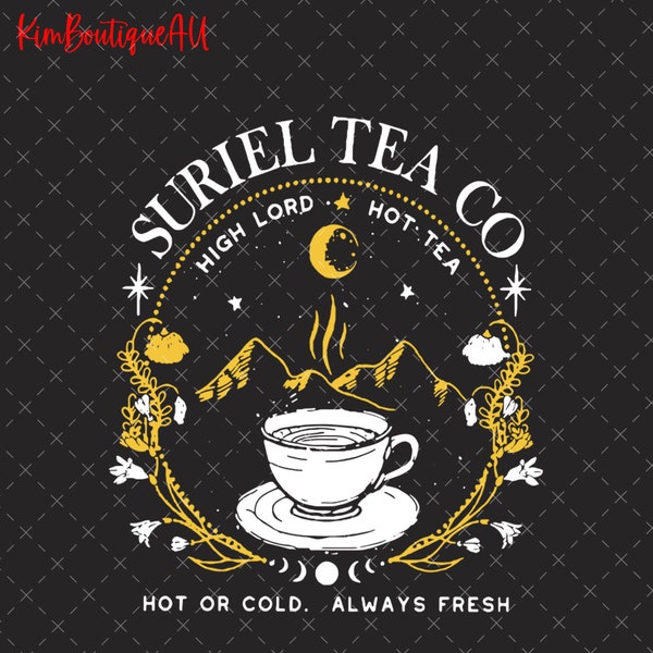 Suriel Tea Co High Lord Hot Tea Png, Acotar Png, Sarah J Maas Png, A Court Of Thorns And Roses Png, Vintage Suriel Tea Png, Book Lover Gift