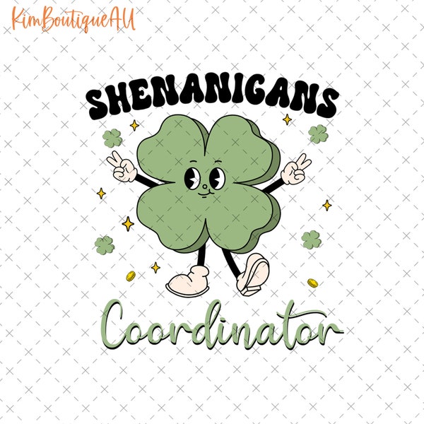 Shenanigans Coordinator Png, Shamrock St Patricks Day Png, Shenanigans Png, Irish Dandelion Png, Irish Wishies, Gift For Her, Saint Patricks