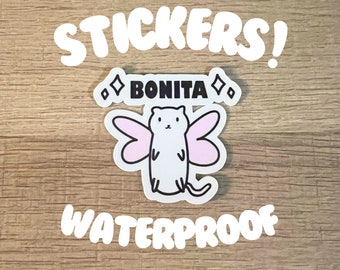 Bonita Katzenaufkleber - wasserfester Aufkleber
