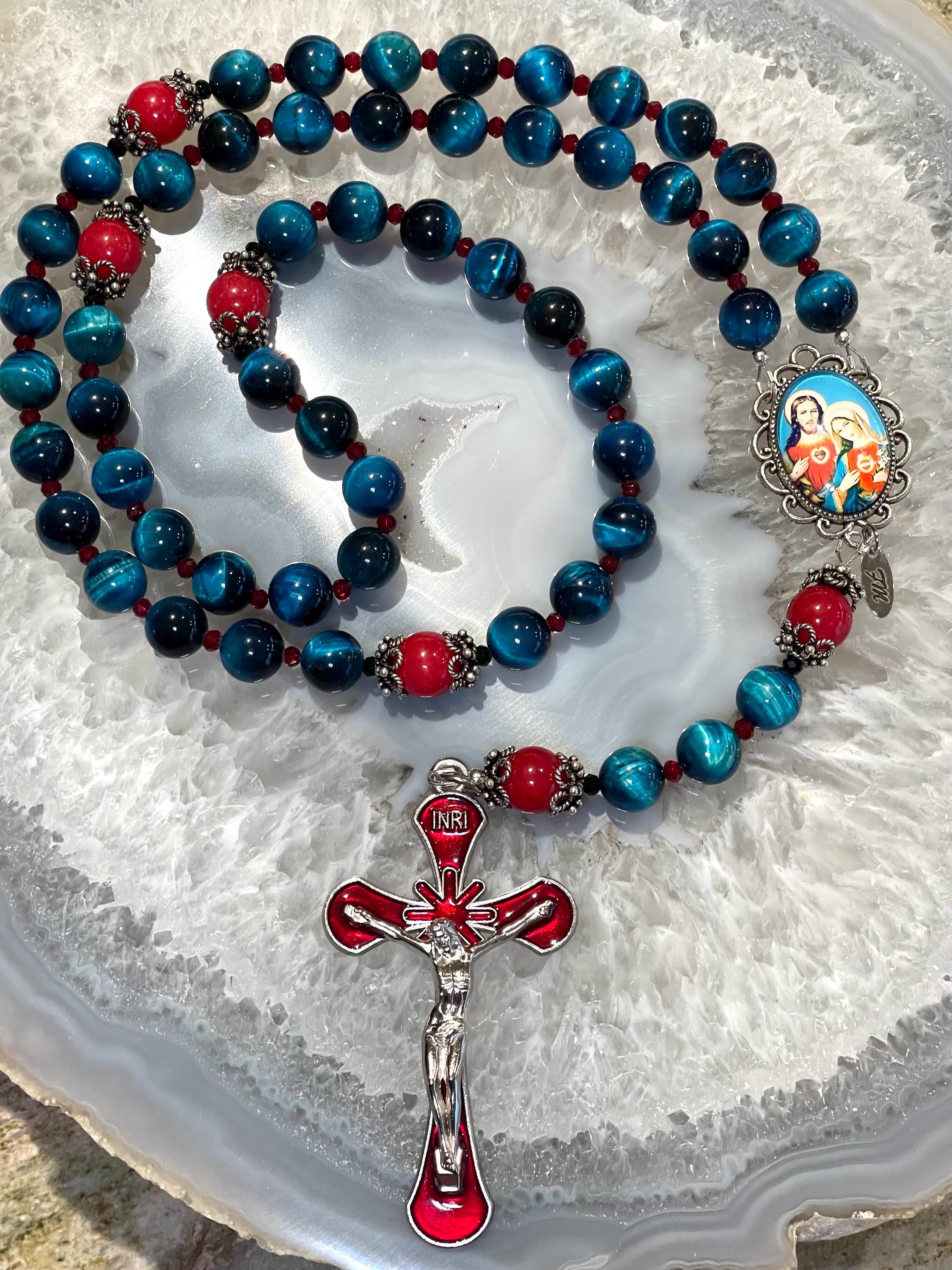 Sacred Heart of Jesus and Mary Rosary - Etsy