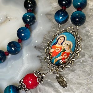 Sacred Heart of Jesus and Mary Rosary - Etsy