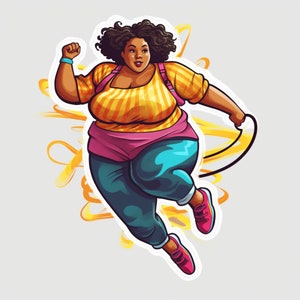 Sticker Body Positive Positivity Curvy Active Woman Active Workout Effyourbeautystandards