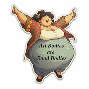 Sticker Body Positivity Body Positive Curvy Woman Dance Dancing EffYourBeautyStandards Self-Love